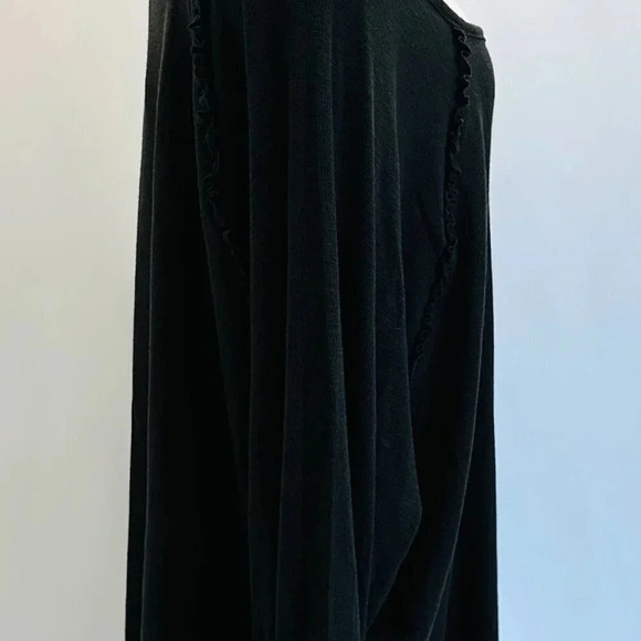 NWT LAUREN CONRAD Women Long Sleeve Pullover Round Neck Black Shirt Plus Size 3X - Picture 6 of 14